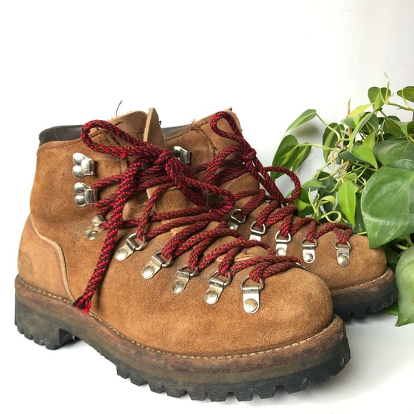 Vintage Shoes - Heavy Duty Mountain Lace Up Leather Boots